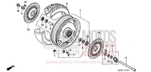 RUOTA ANTERIORE GL1500C2 di 2002